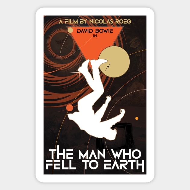 The Man Who Fell To Earth - David Bowie Sticker by BBurn_Art